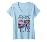 Femme Aeon Flux Boxes T-Shirt avec Col en V