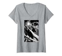 Femme Aerosmith Live Steven Tyler Get A Grip Era par Andy Willsher T-Shirt avec Col en V