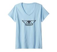 Femme Aerosmith - Original T-Shirt avec Col en V