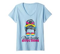 Femme Affections pan-tastiques panexuelles T-Shirt avec Col en V