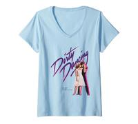 Femme Affiche de film classique Dirty Dancing T-Shirt avec Col en V