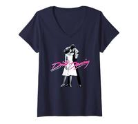 Femme Affiche de film Dirty Dancing T-Shirt avec Col en V