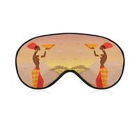 Femme africaine drôle sommeil masque pour les yeux doux bandeau yeux couverture avec sangle réglable nuit visière pour hommes femmes