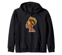 Femme Africaine Portrait drôle Illustration Minimaliste Sweat à Capuche