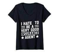 Femme Agent D’assurance Costume Be A Very Good Assurance Medicare T-Shirt avec Col en V