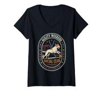 Femme Agility Chien W nd pour Maîtres et Passionnés T-Shirt avec Col en V