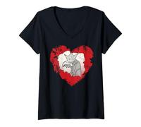 Femme Aigle Polonais Shirt Pologne Polska Cœur T-Shirt avec Col en V