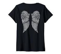 Femme Ailes d'anges T-Shirt avec Col en V