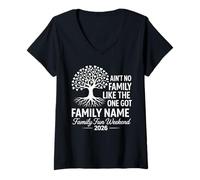 Femme Ain't No Family Like The One We Got 2026 Réunion de Famille T-Shirt avec Col en V