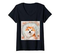 Femme Akita Inu Dogs - Akita Inu Dog Princess T-Shirt avec Col en V