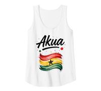 Femme Akua Ghana Drapeau ghanéen Nom d'anniversaire Cadeau Débardeur