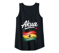 Femme Akua Ghana Drapeau ghanéen Nom d'anniversaire Cadeau Débardeur