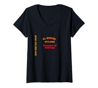 Femme Al-Biruni, fondateur de l'indologie Alberonius T-Shirt avec Col en V