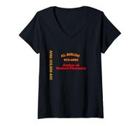 Femme Al-Biruni Père de la Pharmacie Moderne Alberonius T-Shirt avec Col en V