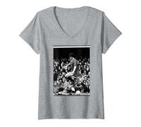 Femme Alan Hansen pour la Coupe du Monde de Football de Liverpool FA Cup 1982 T-Shirt avec Col en V