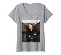 Femme Alan Rickman Die Hard Acteur Britannique T-Shirt avec Col en V