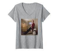 Femme Alan Rickman Truly Madly Deeply Actor 1991 Par Michael Grecco T-Shirt avec Col en V