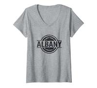 Femme Albany New York - Officiel Albany NY T-Shirt avec Col en V