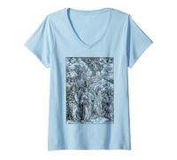 Femme Albrecht Durer Les Quatre Anges Tenant Les Vents apopcalypse T-Shirt avec Col en V