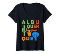 Femme Albuquerque New Mexico Souvenir Men Petroglyphe Albuquerque T-Shirt avec Col en V