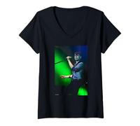 Femme Alex Kapranos Franz Ferdinand Take Me Out Live Andy Willsher T-Shirt avec Col en V