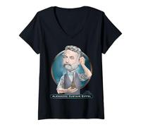 Femme Alexandre Gustave Eiffel, Constructeur français T-Shirt avec Col en V