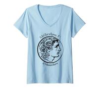 Femme Alexandre Le Grand : Portrait et nom de pièce Ancienne en Grec T-Shirt avec Col en V