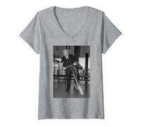 Femme Alfred Hitchcock Psycho Film Directeur Master of Suspense T-Shirt avec Col en V