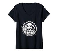 Femme Alice au pays des merveilles - We're All Mad Here White Rabbit T-Shirt avec Col en V