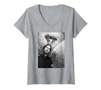 Femme Alice Cooper Godfather of Shock Rock Live par Andy Willsher T-Shirt avec Col en V