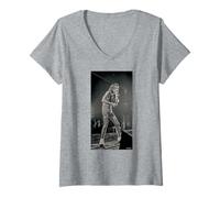 Femme Alice Cooper Live School's Out Singer par Dick Barnatt T-Shirt avec Col en V