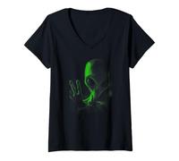 Femme Alien Area 51 Extraterrestrial Event UFO T-Shirt avec Col en V