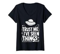 Femme Alien, Croyez-Moi, J'Ai vu des Choses, OVNI T-Shirt avec Col en V