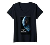 Femme Alien: Earth FX Series Xenomorph & Logo Official Poster Art T-Shirt avec Col en V