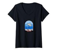 Femme Alien UFO : la vérité est ailleurs T-Shirt avec Col en V