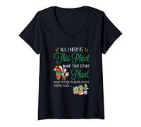 Femme All I Need Is This Plant - Garden Flowering Pots - Gardener T-Shirt Femme avec Col en V