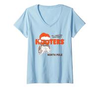 Femme All I Want for Christmas is Hooters North Pole Chicken Wings T-Shirt avec Col en V