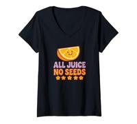 Femme All Juice No Seeds Funny Vasectomie pour homme T-Shirt avec Col en V