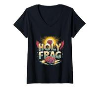 Femme allevamento di coralli Holy Frag T-Shirt avec Col en V