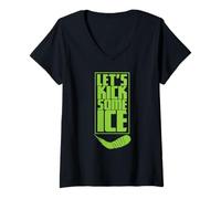 Femme Allons Faire Un Peu de Glace T-Shirt avec Col en V