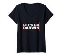 Femme Allons-y Darwin T-Shirt avec Col en V