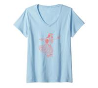 Femme Aloha in Motion Hula Wahine Style Vintage hawaïen T-Shirt avec Col en V