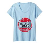 Femme Alors retrouvez-Moi à Tokyo T-Shirt avec Col en V