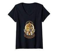 Femme Alpha et Omega Chi Rho Latin Mass Catholique T-Shirt avec Col en V