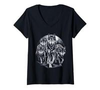 Femme Alpha Pack Under The Full Moon Omegaverse, Manga, Alphas, T-Shirt avec Col en V