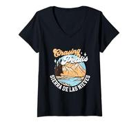 Femme Alpinisme - Sierra de Las Nieves T-Shirt avec Col en V