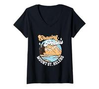 Femme Alpiniste - MT. St. Helens T-Shirt avec Col en V