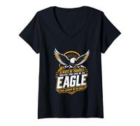 Femme Always Be Yourself Unless You Can Be an Eagle T-Shirt avec Col en V