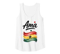 Femme AMA Ghana Flag Ghanaian Nom d'anniversaire Cadeau Débardeur