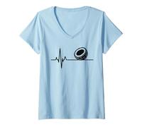 Femme Amant de Noix de Coco Heartbeat Tropical Vibes T-Shirt avec Col en V